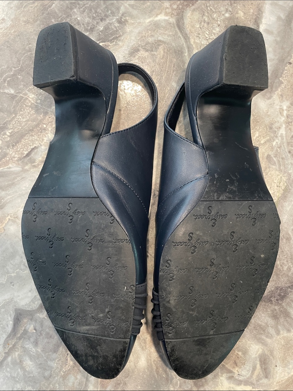 easy street women’s Slingbacks Navy 
Sz 9 - Picture 5 of 13